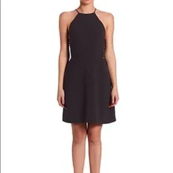 Zimmerman Black Crepe Harness Dress Size 3 - Picture 6 of 7